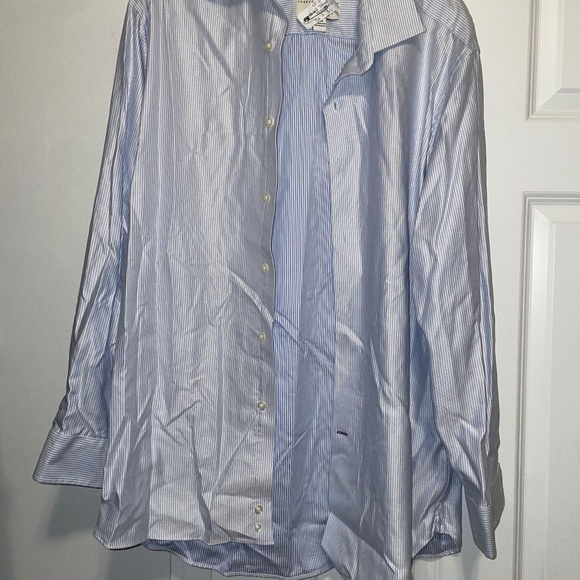 Joseph Abboud L/S Button down collared striped Men’s 100% Cotton Size 17 34/35 - Picture 2 of 11